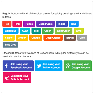 Various Colored HTML Elements